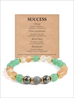 Natural Healing Crystal Bracelet 8mm Stone Beaded Stretch Jewelry Gift for Women